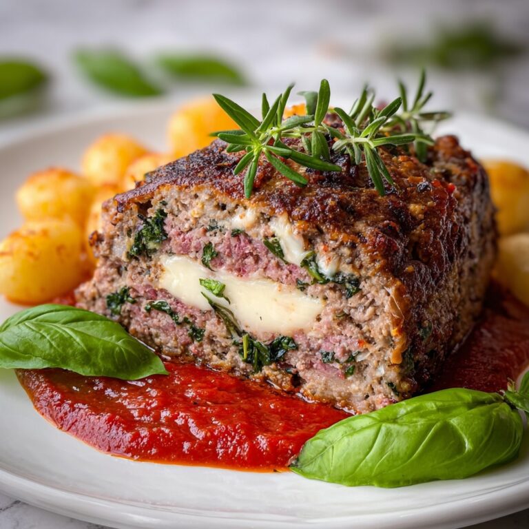 Stuffed Italian Meatloaf Recipe