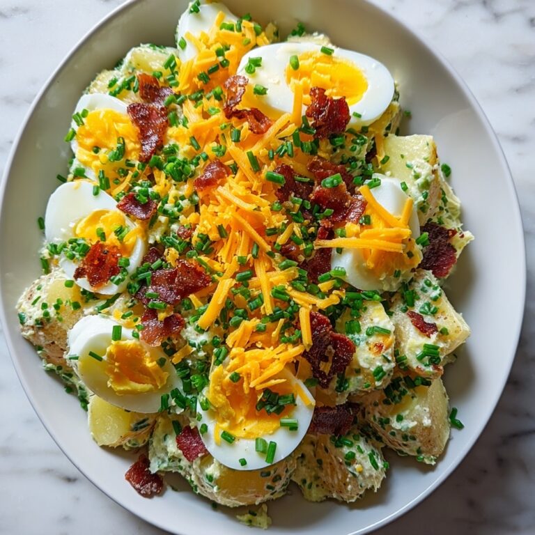 Loaded Potato Salad with Bacon, Cheddar, and Chives Recipe