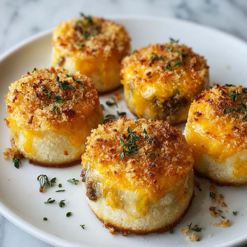 Cheeseburger Bombs with Garlic Parmesan Recipe - Recipe Image