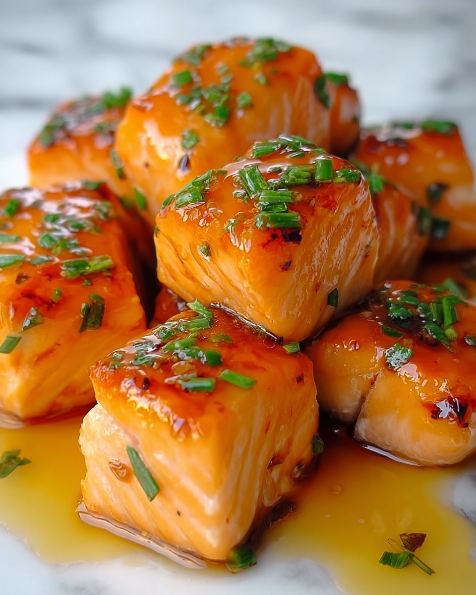 Honey Garlic Salmon Bites Recipe - Recipe Image