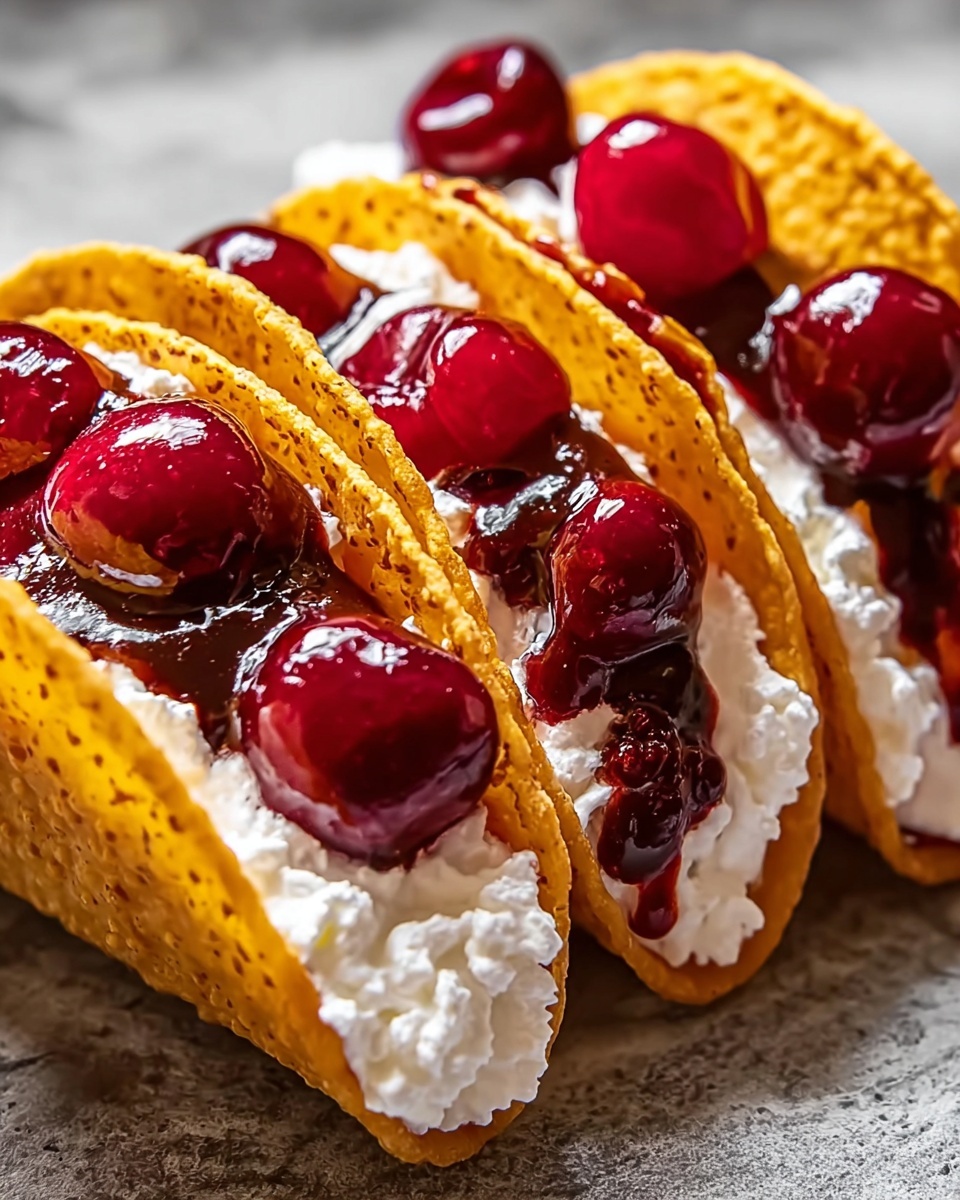 Cherry Cheesecake Tacos Recipe - Recipe Image