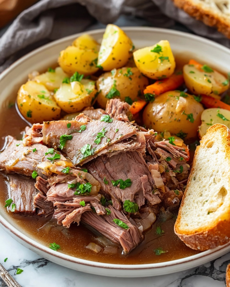 Slow Cooker Corned Beef and Potatoes Recipe - Recipe Image
