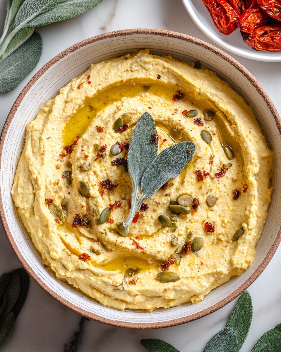 Pumpkin Whipped Feta Dip with Crispy Sage Recipe - Recipe Image
