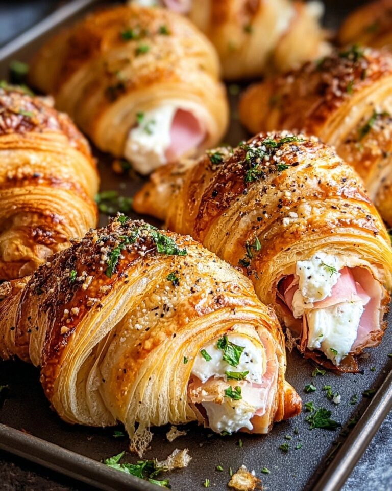 Buttery Garlic Baked Croissants Recipe