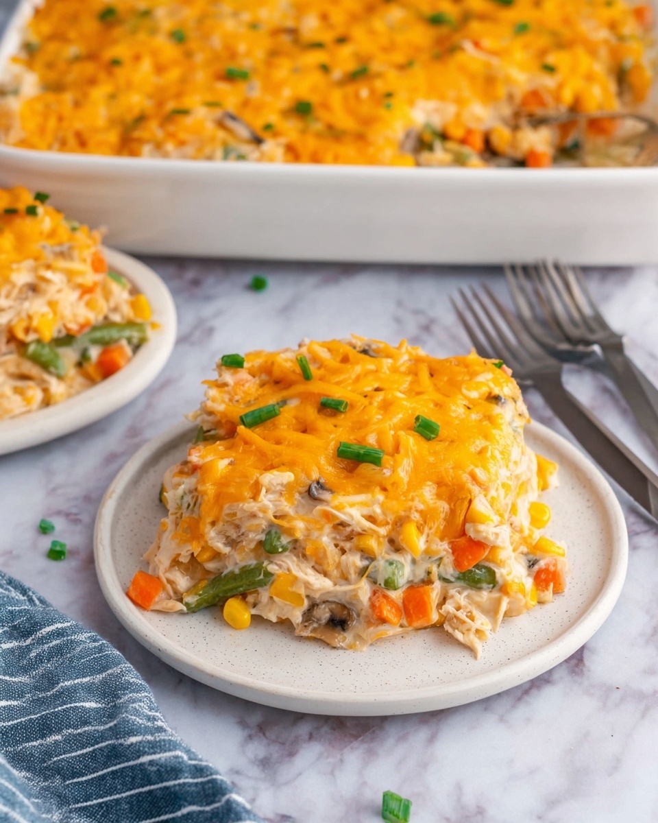 Chicken Pot Pie Bubble Up Casserole Recipe - Recipe Image
