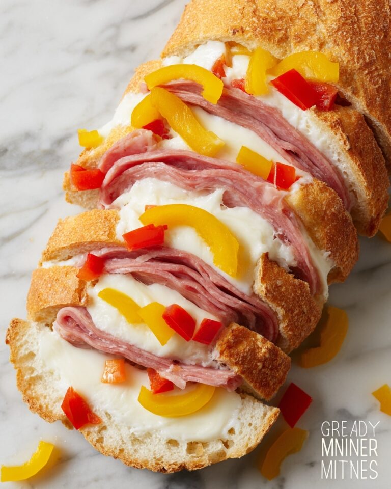 Cheesy Meat Grinder Stuffed Bread Recipe