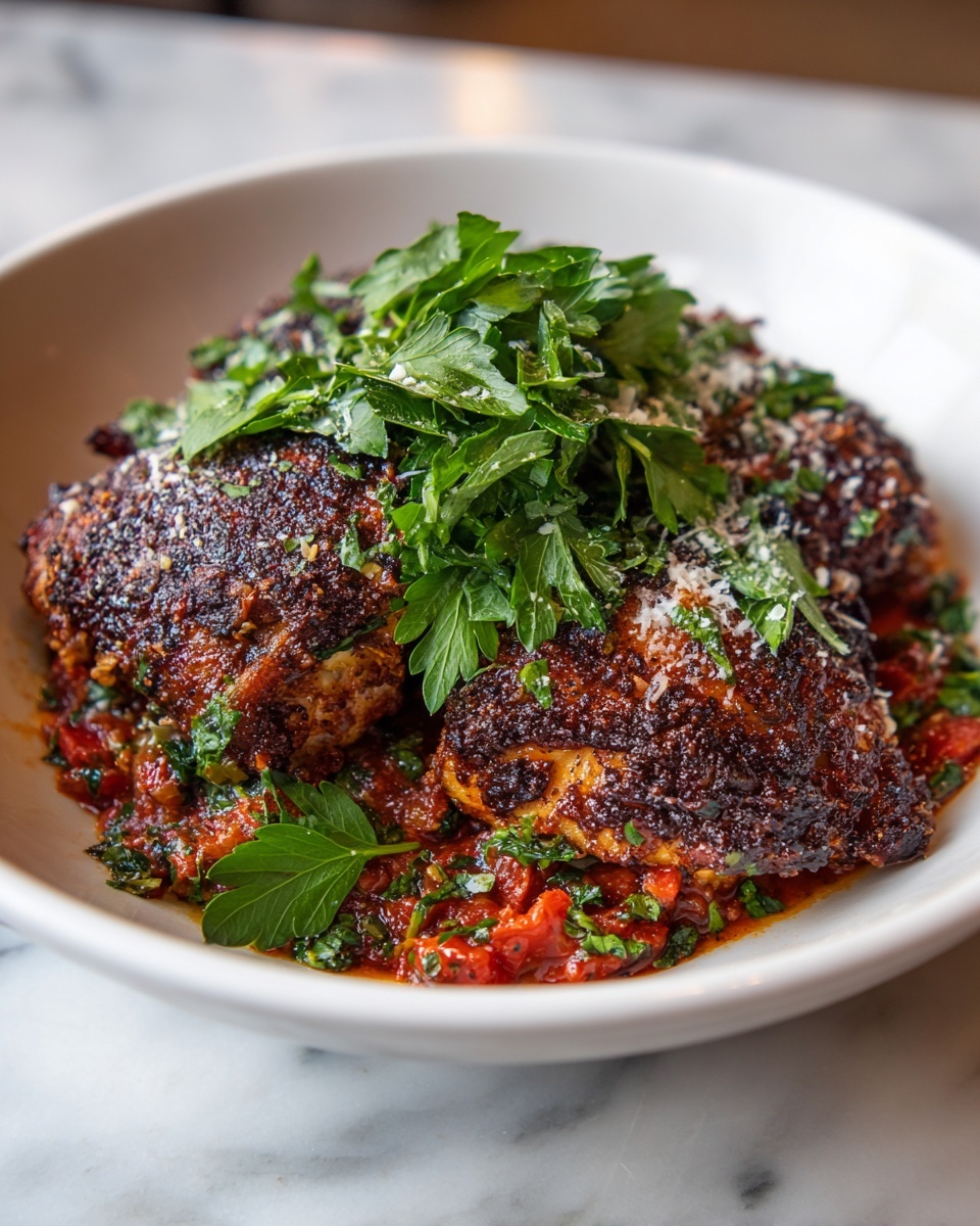 Savory Braised Chicken with Artichokes and Peppers Recipe - Recipe Image