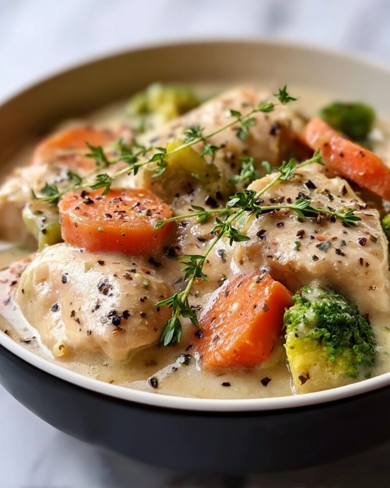 Slow Cooker Creamy Garlic Chicken and Veggies Recipe