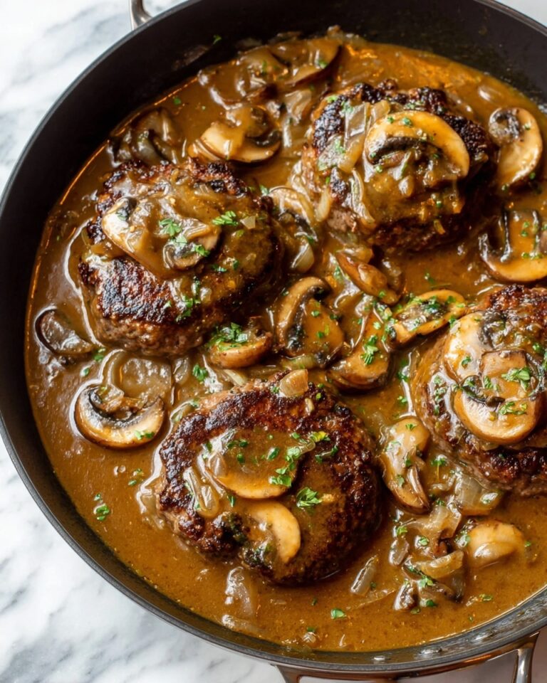Creamy Mushroom Onion Salisbury Steak Recipe