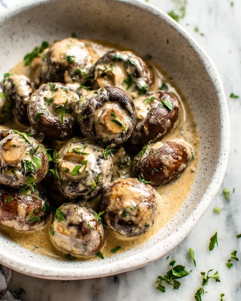 Creamy Garlic Mushrooms Recipe