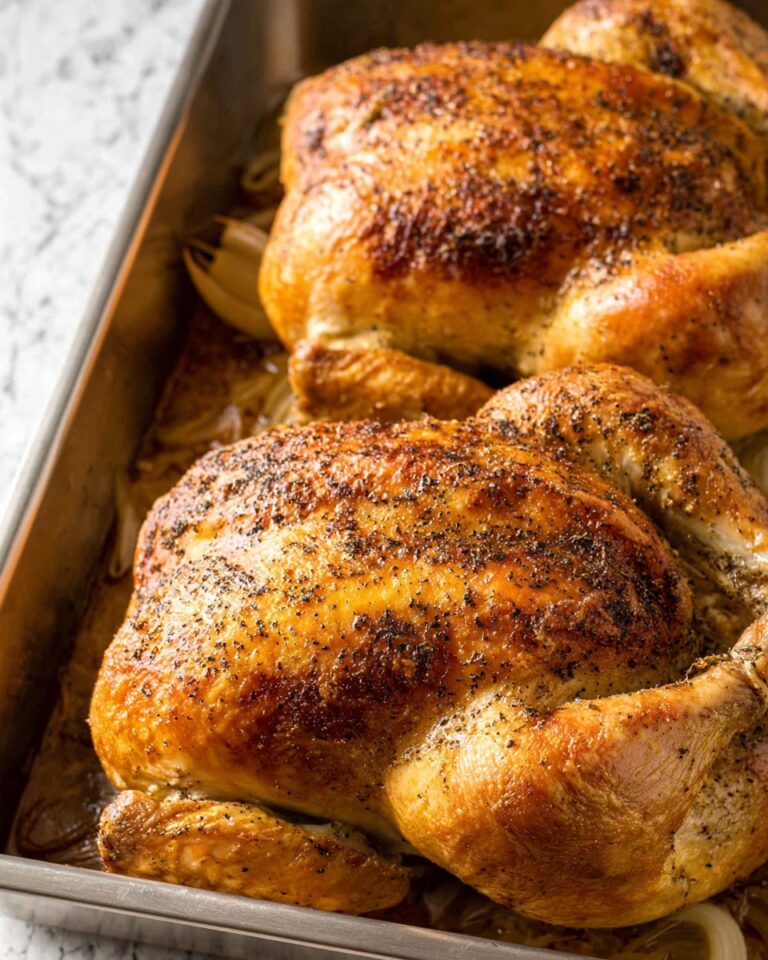 Two Whole Roasted Chickens with Classic Chicken Gravy Recipe