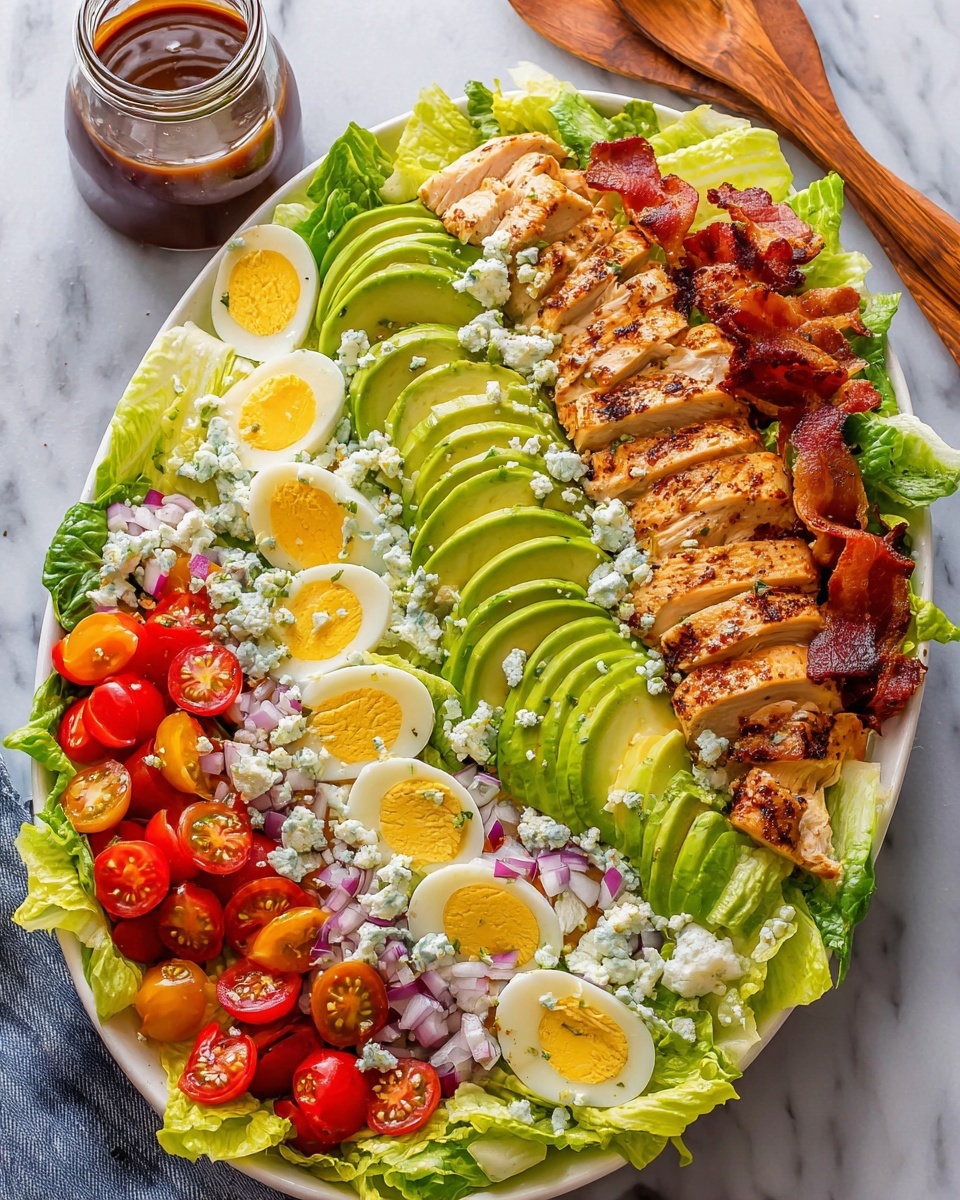 Cobb Salad with the Best Cobb Salad Dressing Recipe - Recipe Image