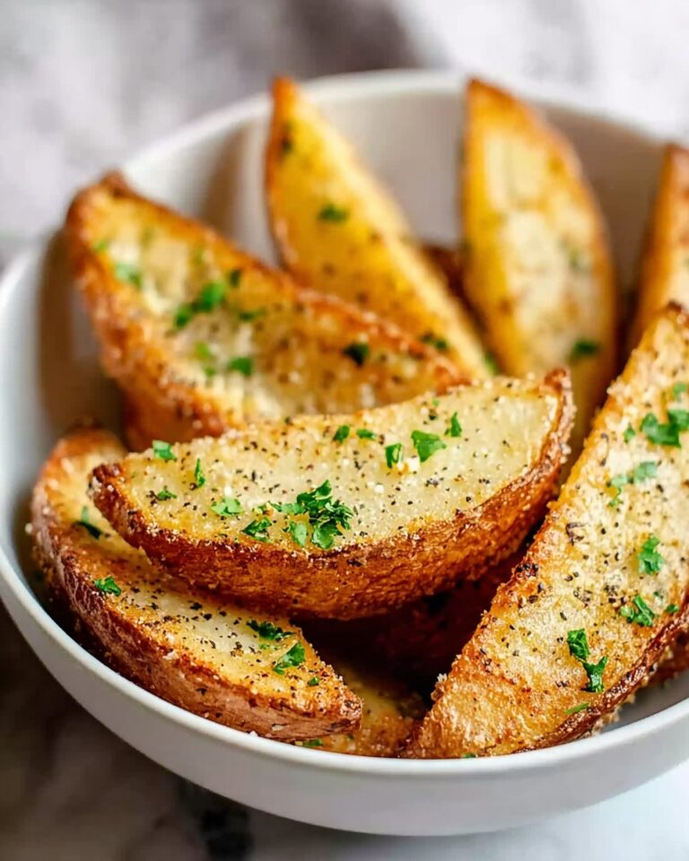 Baked Garlic Parmesan Potato Wedges Recipe