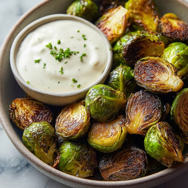 Crispy Brussels Sprouts with Dijon Aioli Recipe