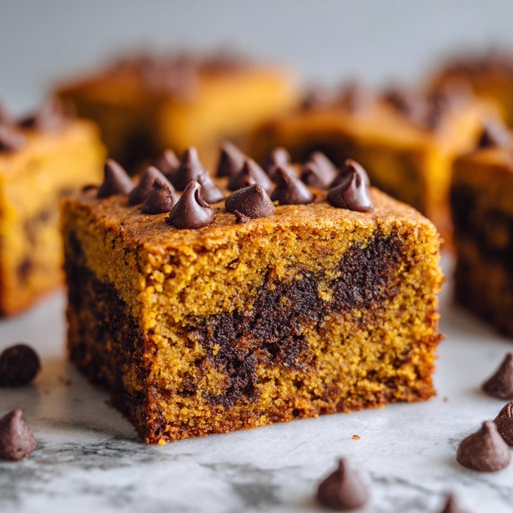 Pumpkin Chocolate Chip Blondies Recipe - Recipe Image