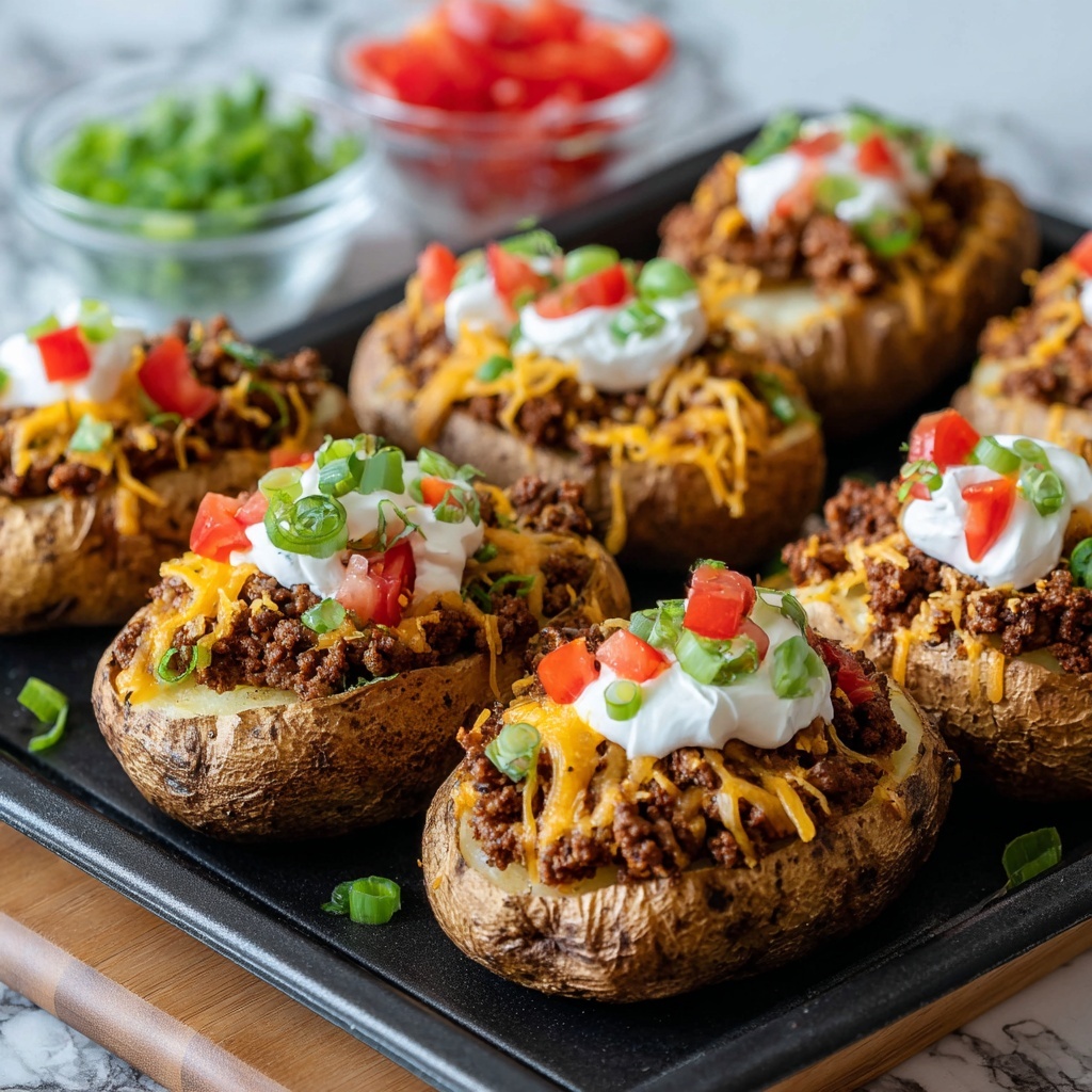 Loaded Taco Potatoes: A Hearty Twist on Taco Night Recipe - Recipe Image