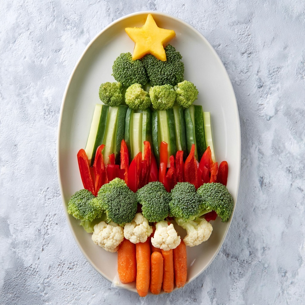 Christmas Tree Veggie Tray Recipe - Recipe Image
