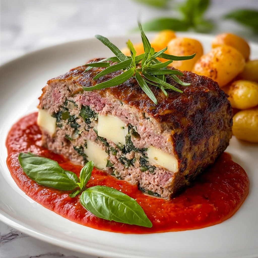 Stuffed Italian Meatloaf Recipe - Recipe Image