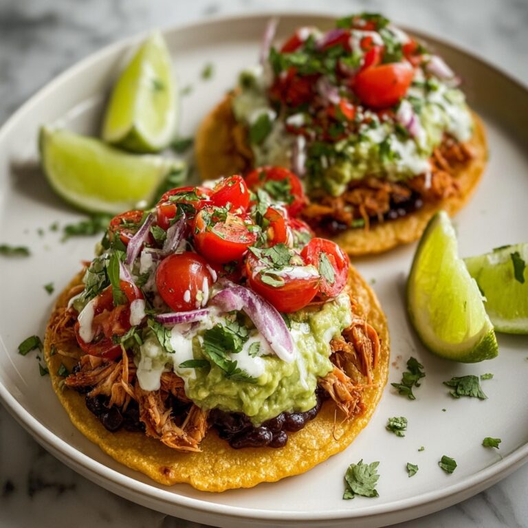 Chicken Guacamole and Bean Tostadas Recipe