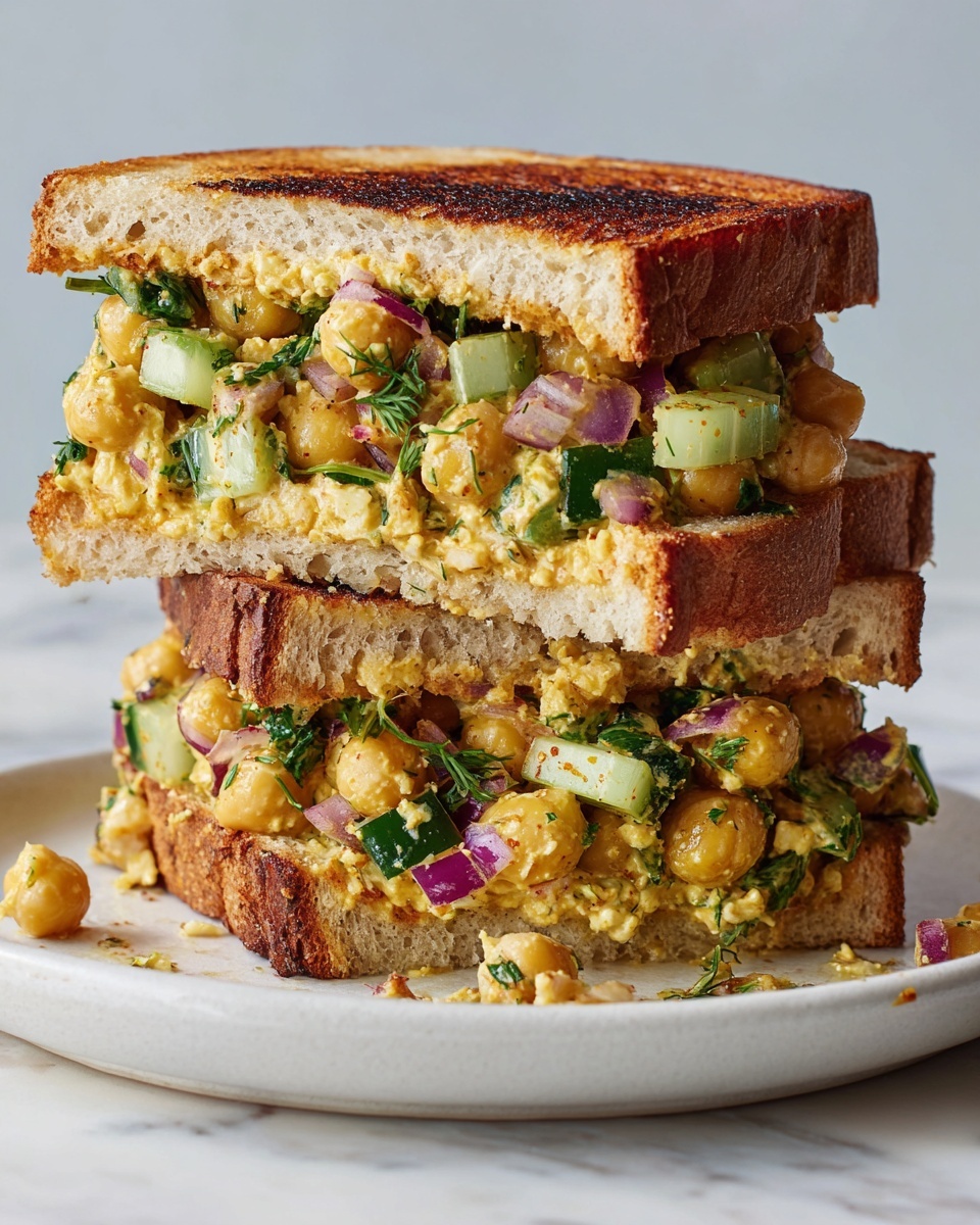 Irresistible Chickpea Salad Melts: The Ultimate Sandwich Recipe - Recipe Image