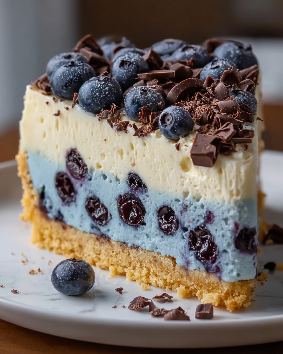 Cookie Monster Cheesecake Recipe - Recipe Image