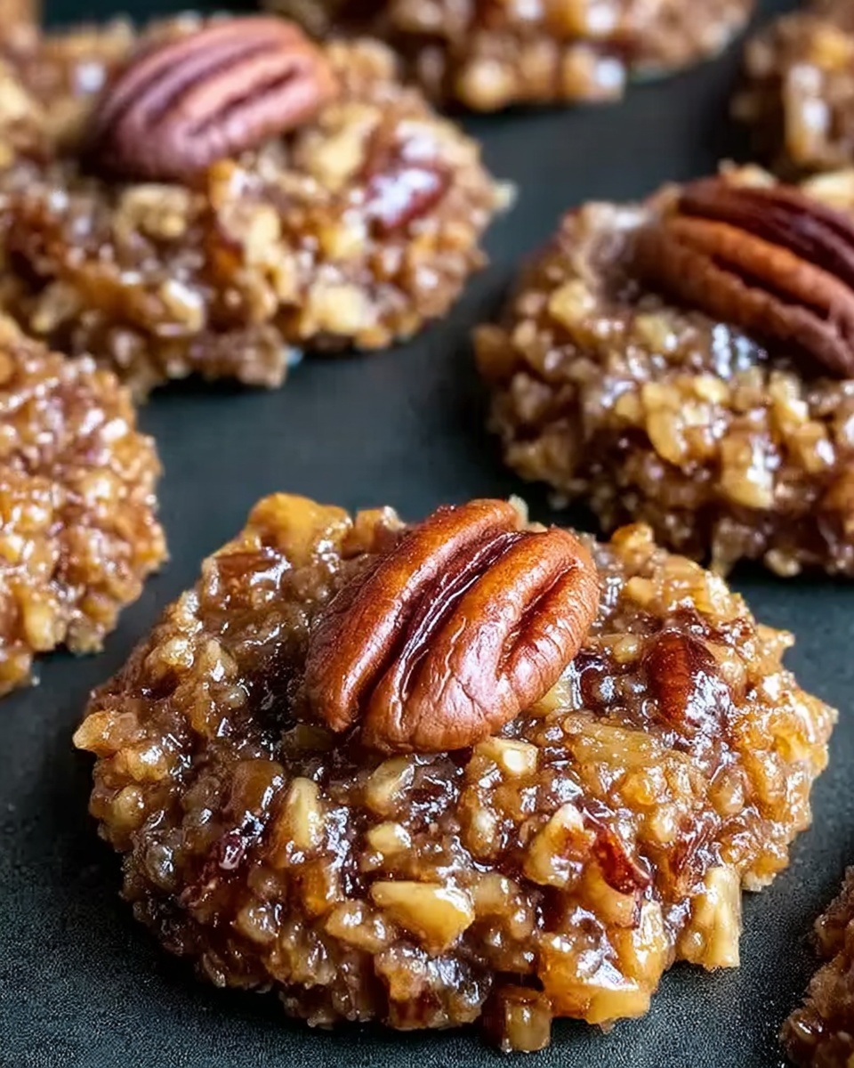 No-Bake Pecan Coconut Praline Cookies Recipe - Recipe Image