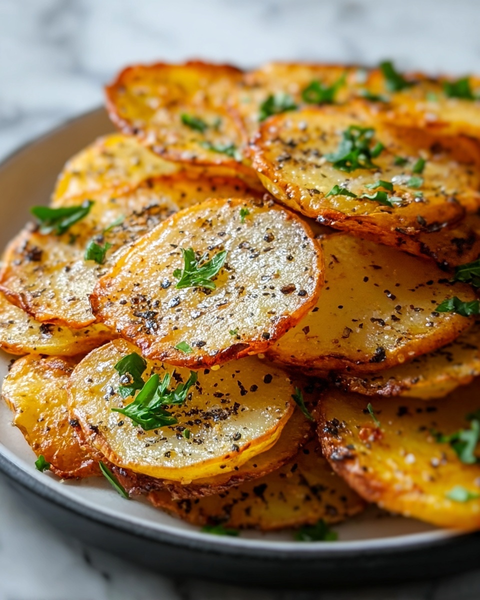 Air Fryer Crispy Garlic Paprika Sliced Potatoes Recipe - Recipe Image