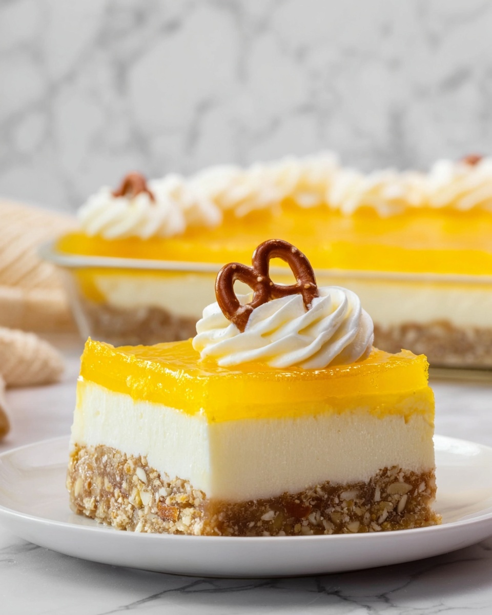 Pineapple Pretzel Salad Dessert Recipe - Recipe Image