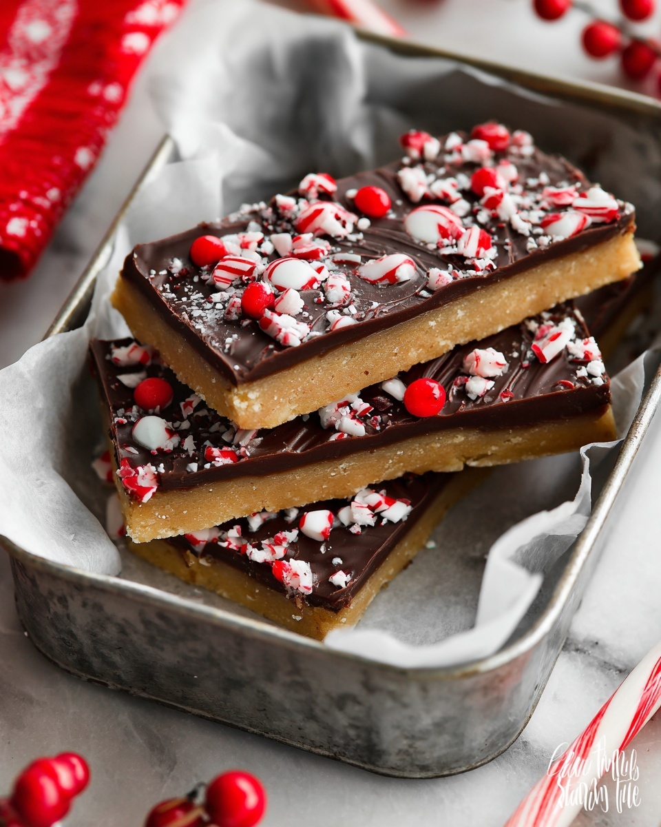 Peppermint Cookie Bars Recipe - Recipe Image