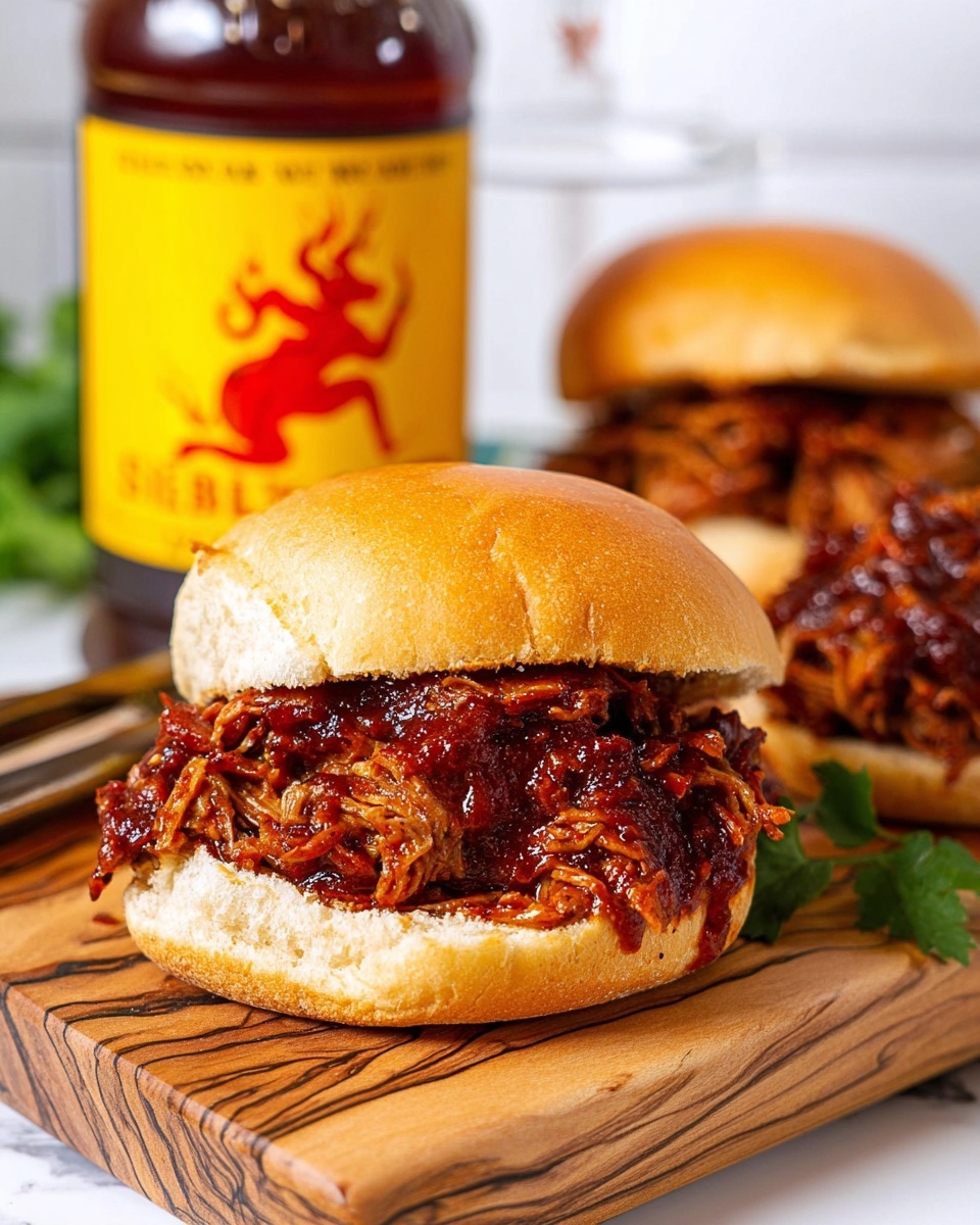 Slow Cooker Fireball BBQ Pulled Chicken Recipe - Recipe Image