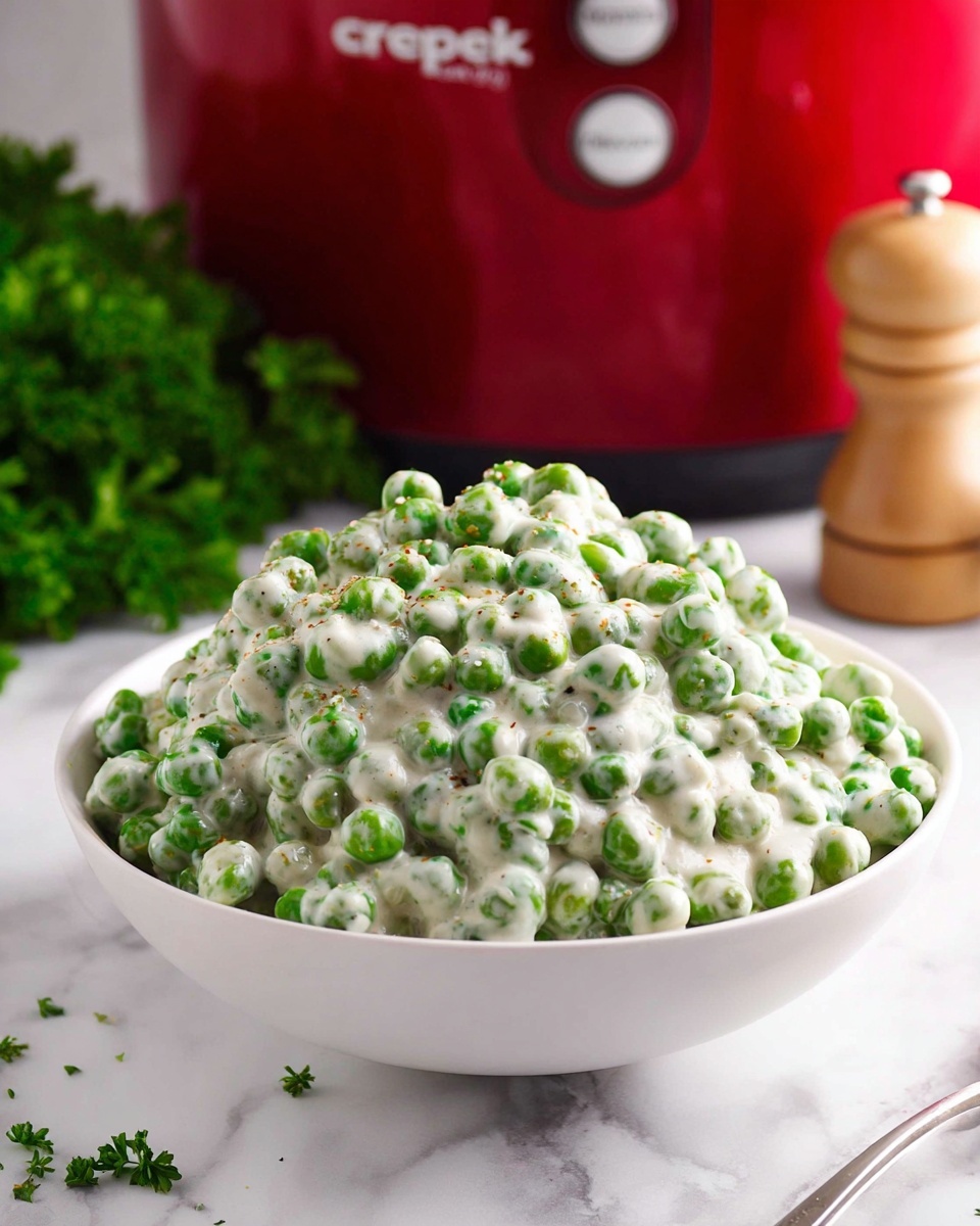 Slow Cooker Creamed Peas Recipe - Recipe Image