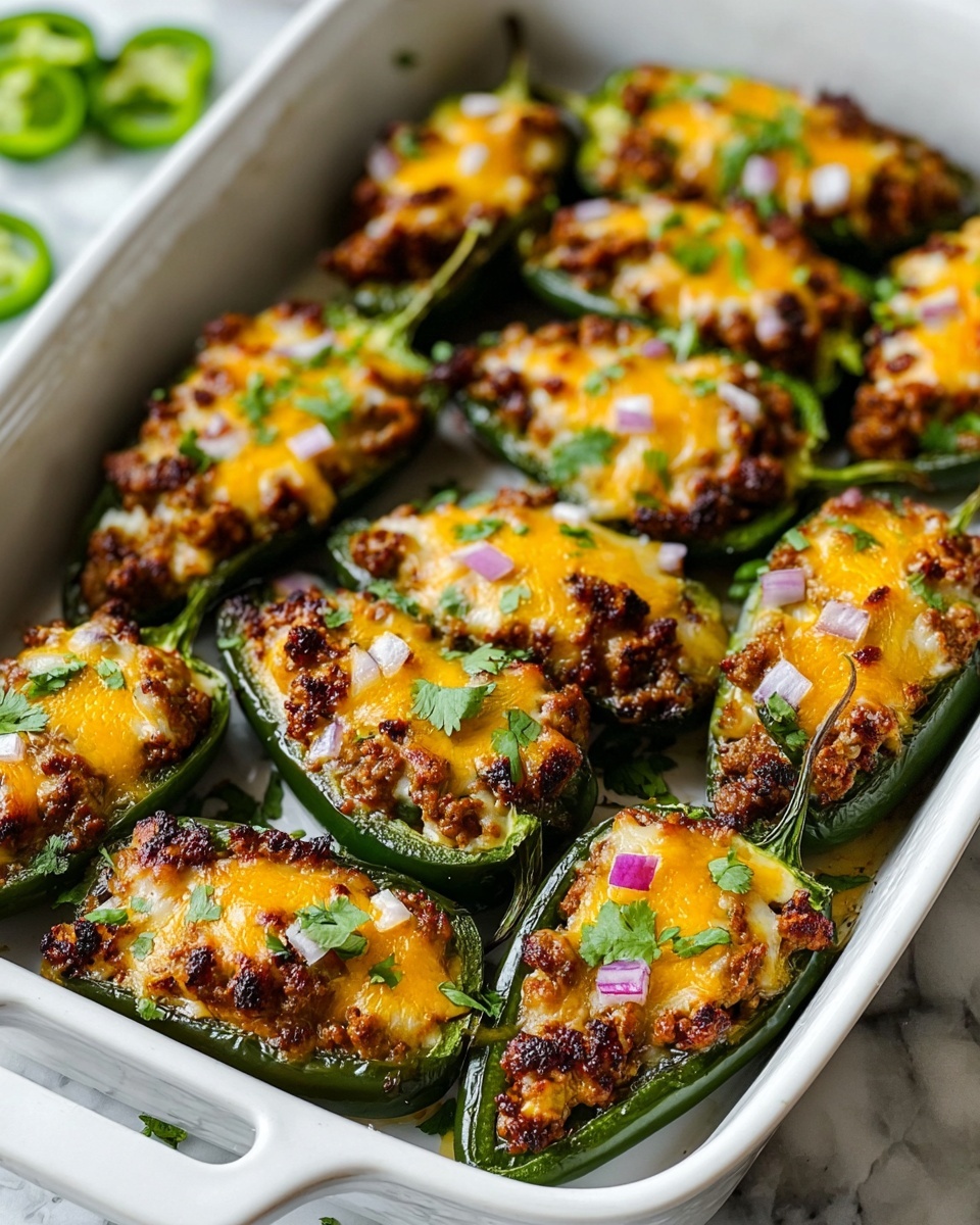Easy Oven-Baked Carnitas Stuffed Poblano Peppers Recipe - Recipe Image