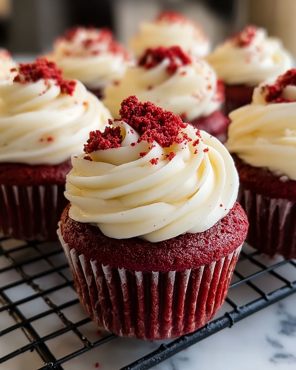 Red Velvet Cupcakes with Cream Cheese Frosting Recipe - Recipe Image