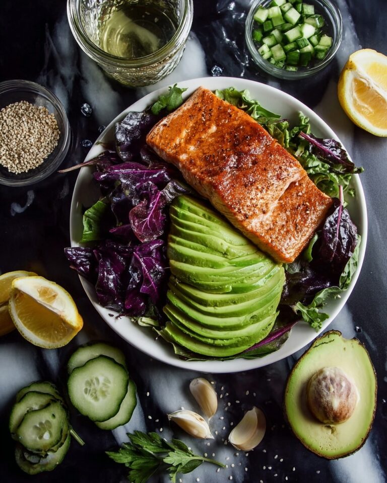 Salmon Salad with Toasted Sesame Seed Dressing Recipe