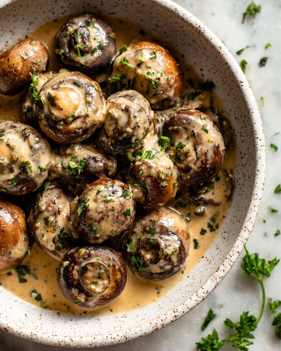 Creamy Garlic Mushrooms Recipe - Recipe Image