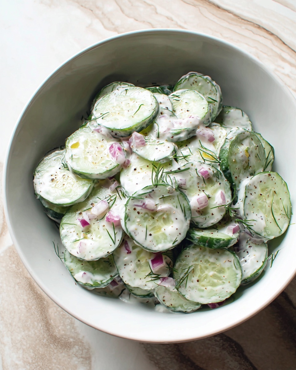 Creamy Cucumber Salad Recipe - Recipe Image