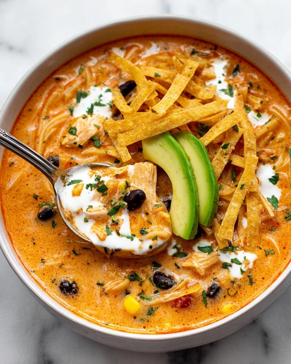 Creamy Chicken Tortilla Soup Recipe - Recipe Image
