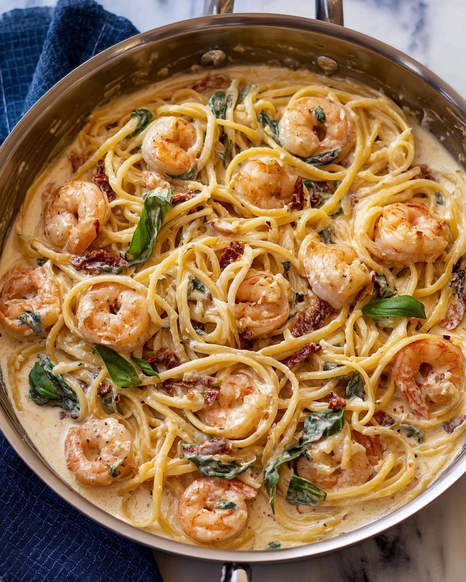 Tuscan Shrimp Pasta Recipe - Recipe Image
