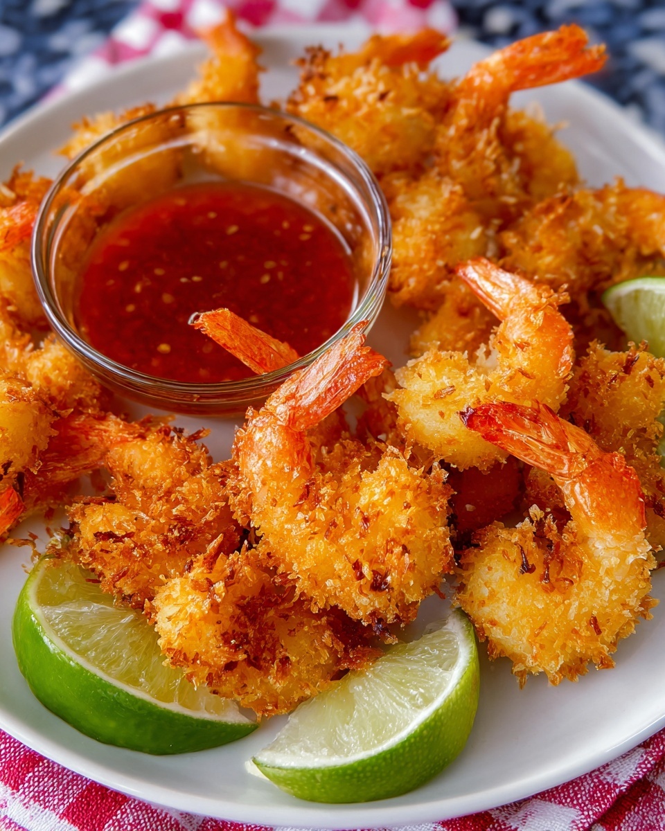 Coconut Shrimp with Sweet Chili-Apricot Dipping Sauce Recipe - Recipe Image