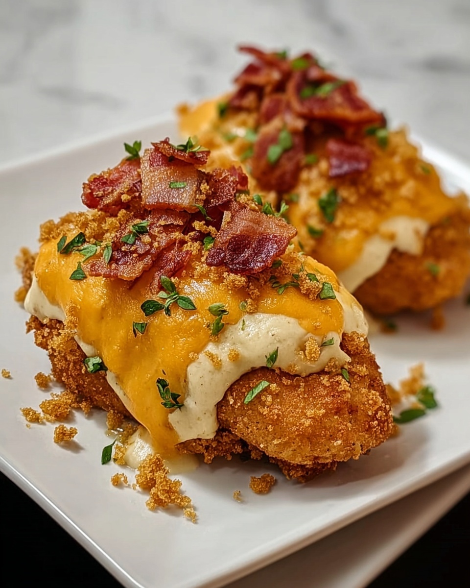 Cream Cheese and Bacon Stuffed Doritos Chicken Recipe - Recipe Image