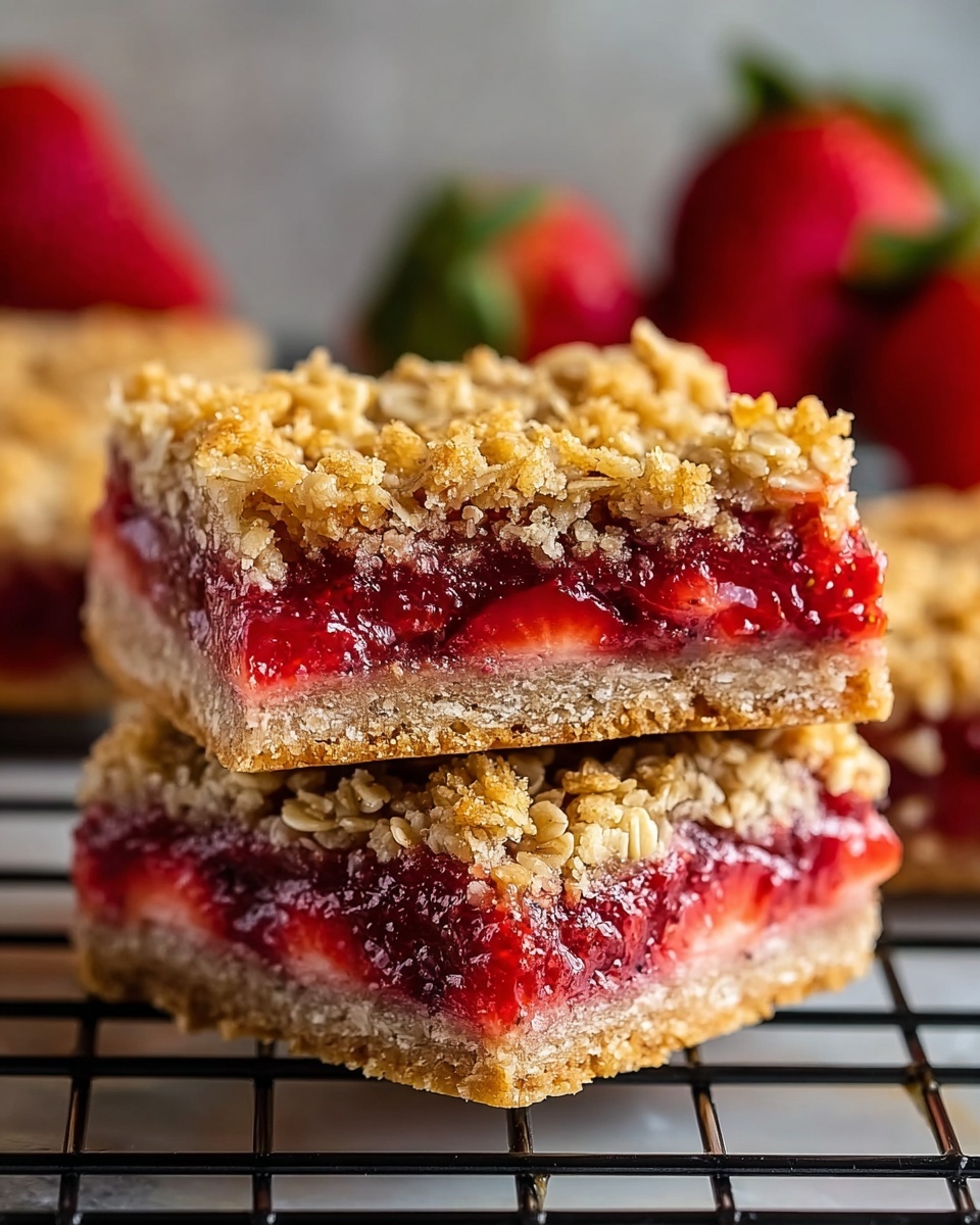 Strawberry Oatmeal Bars Recipe - Recipe Image