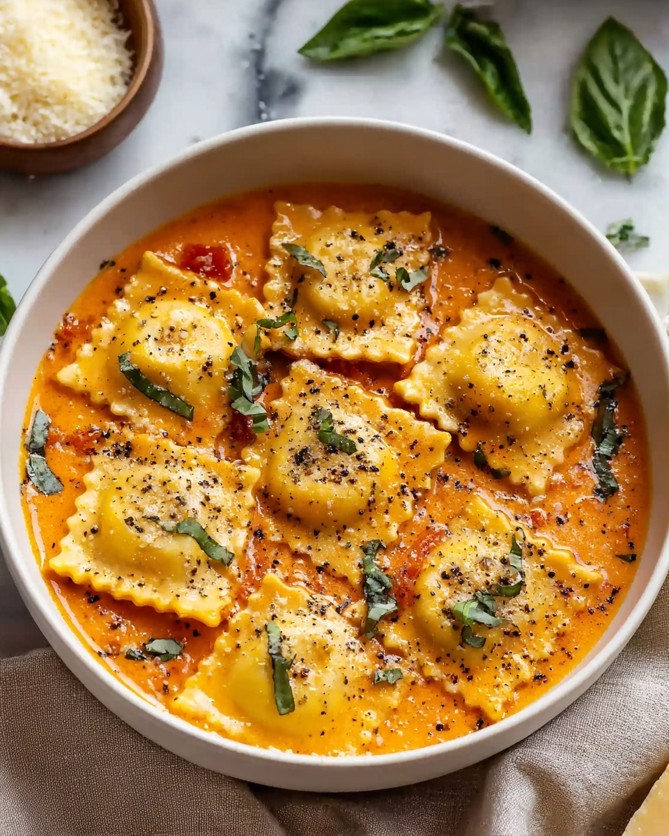 Creamy Tuscan Ravioli Recipe - Recipe Image