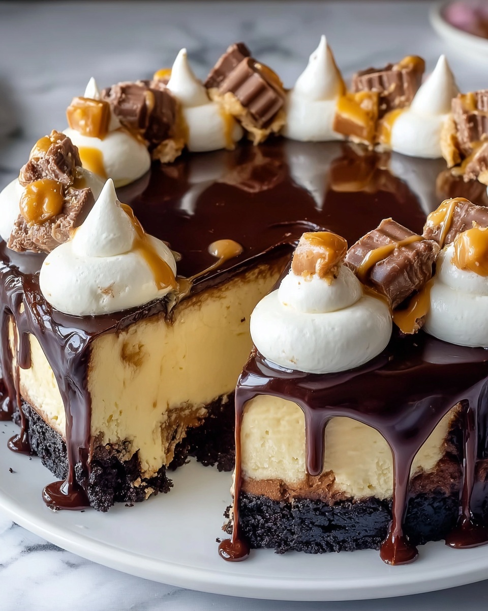 Hot Fudge Sundae Brownie Cheesecake Recipe - Recipe Image