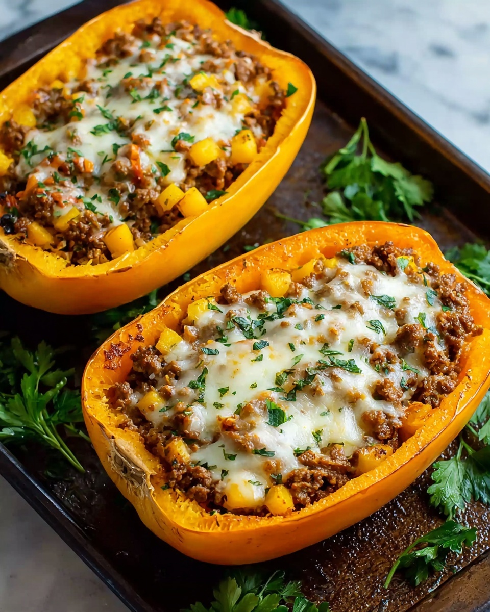 Honey Roasted Butternut Squash Stuffed with Chicken Recipe - Recipe Image