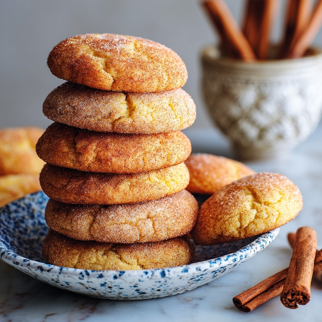 Chewy Pumpkin Snickerdoodle Cookies Recipe - Recipe Image