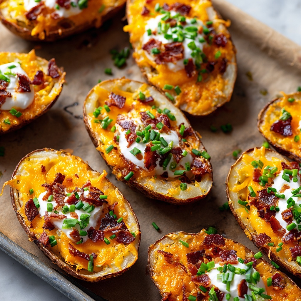 Loaded Sliced Baked Potatoes with Bacon & Cheese Recipe - Recipe Image