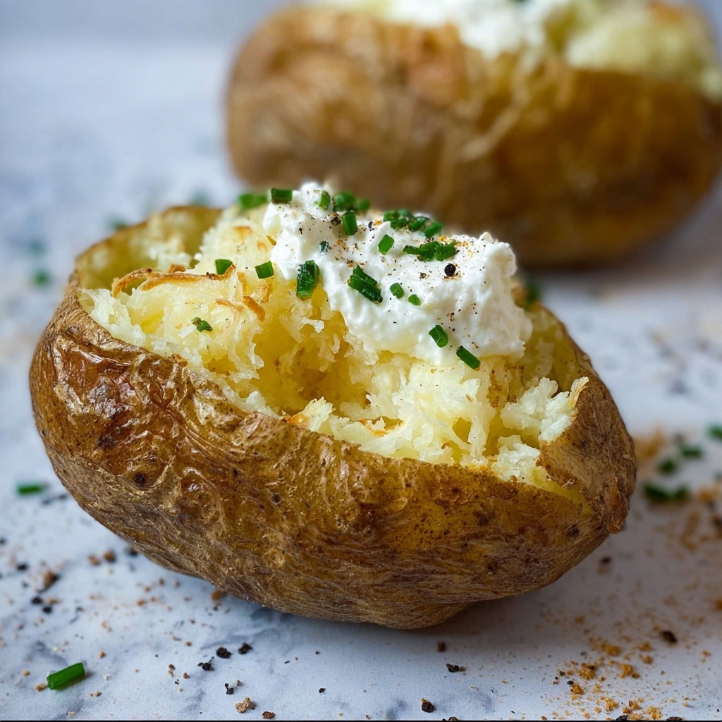 Pressure Cooker Baked Potatoes with Crispy Finish Recipe - Recipe Image