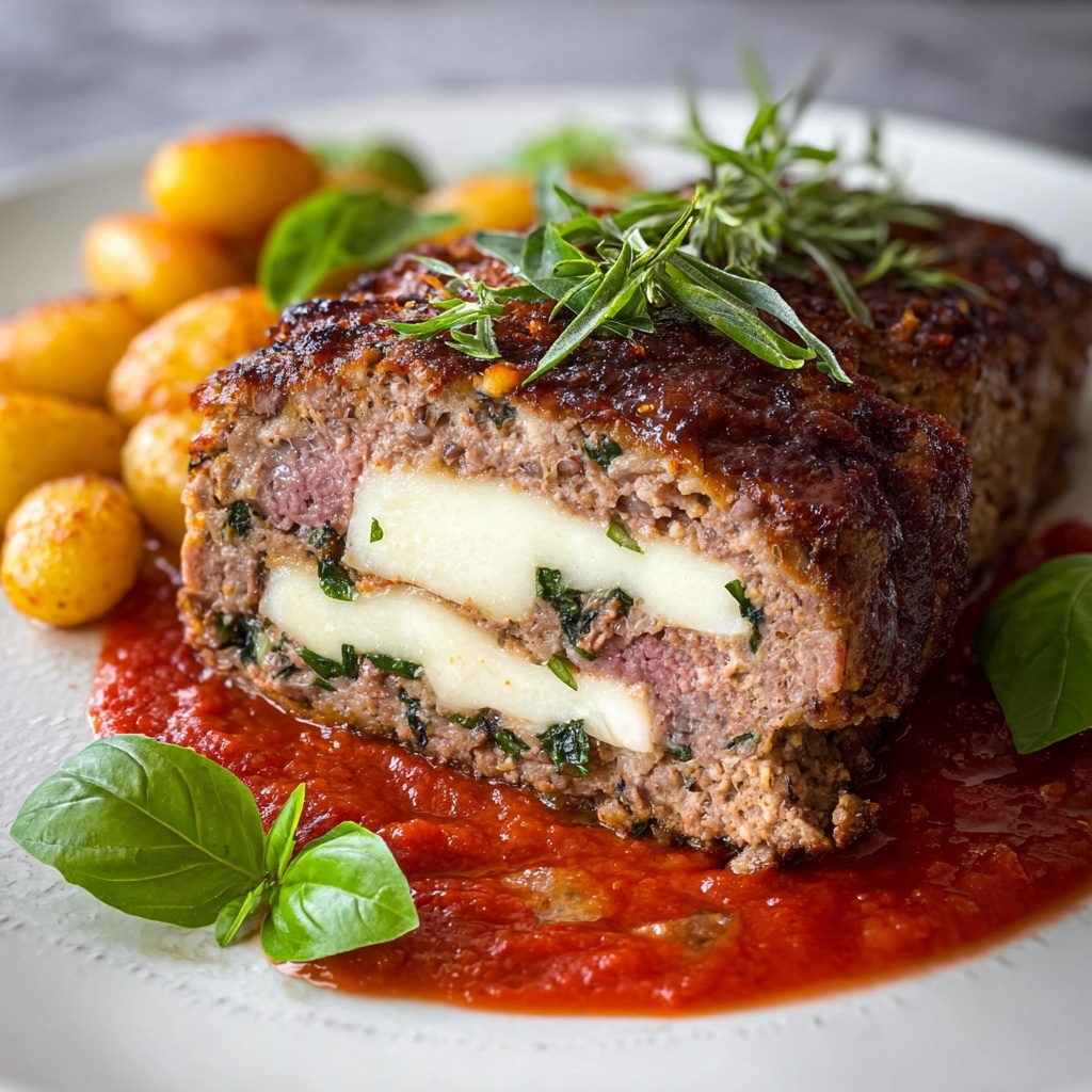 Stuffed Italian Meatloaf Recipe - Recipe Image