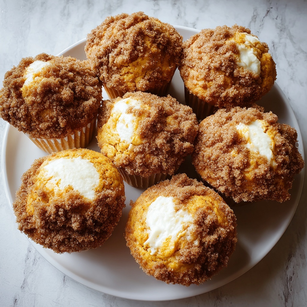 Pumpkin Cream Cheese Muffins with Streusel Topping Recipe - Recipe Image