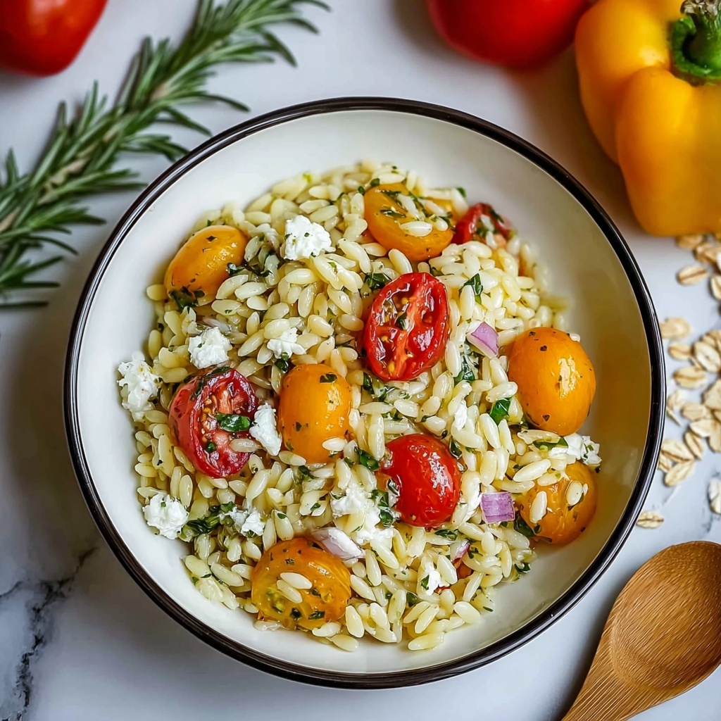 Rainbow Orzo Salad Recipe - Recipe Image